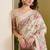 cream beautiful partywear ready to wear designer printed saree