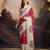 red beautiful partywear ready to wear designer printed saree