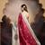 red beautiful partywear ready to wear designer printed saree