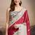 red beautiful partywear ready to wear designer printed saree