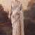 beige beautiful partywear ready to wear designer printed saree