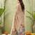 beige ghicha cotton blend fabric beautiful woven designer ethnic saree