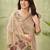 beige ghicha cotton blend fabric beautiful woven designer ethnic saree