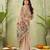 beige ghicha cotton blend fabric beautiful woven designer ethnic saree