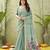 grey ghicha cotton blend fabric beautiful woven designer ethnic saree