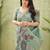 grey ghicha cotton blend fabric beautiful woven designer ethnic saree
