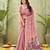 pink ghicha cotton blend fabric beautiful woven designer ethnic saree