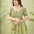 green ghicha cotton blend fabric beautiful woven designer ethnic saree