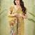 mustard ghicha cotton blend fabric beautiful woven designer ethnic saree