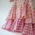 Pink hand block printed cotton top and dhoti set