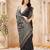 black handloom silk blend fabric woven designer graceful saree