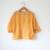 Yellow hand block printed cotton kurta