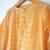 Yellow hand block printed cotton kurta