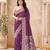 purple handloom silk blend fabric woven designer graceful saree