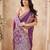 purple handloom silk blend fabric woven designer graceful saree