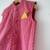 Magenta pink hand block printed cotton nehru jacket