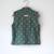 Green hand block printed cotton nehru jacket