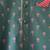 Green hand block printed cotton nehru jacket