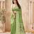 green handloom silk blend fabric woven designer graceful saree