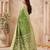 green handloom silk blend fabric woven designer graceful saree