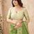 green handloom silk blend fabric woven designer graceful saree