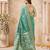 sea green handloom silk blend fabric woven designer graceful saree