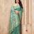 sea green handloom silk blend fabric woven designer graceful saree