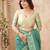 sea green handloom silk blend fabric woven designer graceful saree
