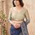 blue handloom silk blend fabric woven designer graceful saree
