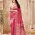 cherry handloom silk blend fabric woven designer graceful saree