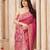 cherry handloom silk blend fabric woven designer graceful saree