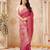 cherry handloom silk blend fabric woven designer graceful saree