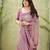 pink beautiful designer ikkat printed jute linen saree