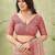 salmon beautiful designer ikkat printed jute linen saree