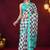 sea green smart and ethnic satin fabric girlie ready to wear ceremonial saree