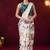 white smart and ethnic satin fabric girlie ready to wear ceremonial saree