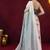 white smart and ethnic satin fabric girlie ready to wear ceremonial saree