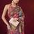 wine smart and ethnic satin fabric girlie ready to wear ceremonial saree