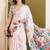 white smart and ethnic satin fabric girlie ready to wear ceremonial saree