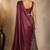 wine smart and ethnic satin fabric girlie ready to wear ceremonial saree