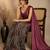 wine smart and ethnic satin fabric girlie ready to wear ceremonial saree