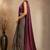 wine smart and ethnic satin fabric girlie ready to wear ceremonial saree