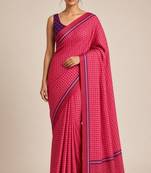 pink smart and ethnic silk blend blend fabric girlie ready to wear ceremonial saree