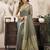grey ethnic khadi cotton blend fabric woven designer traditional rich saree