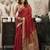 maroon ethnic khadi cotton blend fabric woven designer traditional rich saree