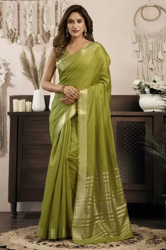 mahendi ethnic khadi cotton blend fabric woven designer traditional rich saree