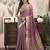 lavender ethnic khadi cotton blend fabric woven designer traditional rich saree