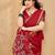 red smart linen fabric weaving jari designer saree