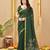 green smart linen fabric weaving jari designer saree