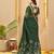 green smart linen fabric weaving jari designer saree
